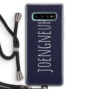 CaseCompany Joengneuh!: Samsung Galaxy S10 Plus Transparant Hoesje met koord