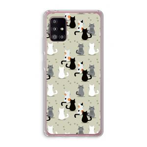 CaseCompany Katten: Samsung Galaxy A51 5G Transparant Hoesje