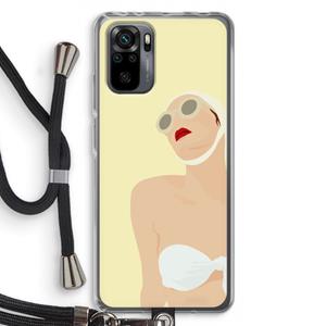 CaseCompany Summer: Xiaomi Redmi Note 10 Pro Transparant Hoesje met koord