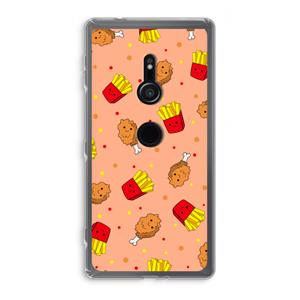 CaseCompany Chicken 'n Fries: Sony Xperia XZ2 Transparant Hoesje