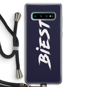 CaseCompany Biest: Samsung Galaxy S10 Plus Transparant Hoesje met koord