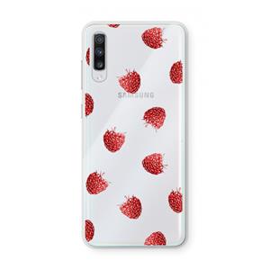 CaseCompany Framboosjes: Samsung Galaxy A70 Transparant Hoesje
