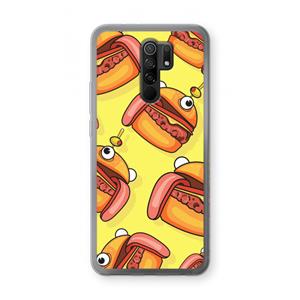 CaseCompany Hamburger: Xiaomi Redmi 9 Transparant Hoesje