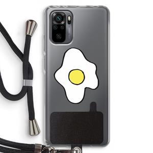 CaseCompany Spiegelei: Xiaomi Redmi Note 10 Pro Transparant Hoesje met koord