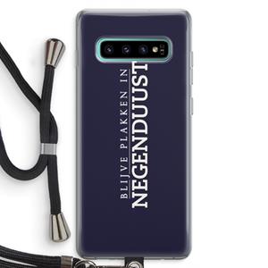 CaseCompany Blijve plakken in Negenduust: Samsung Galaxy S10 Plus Transparant Hoesje met koord