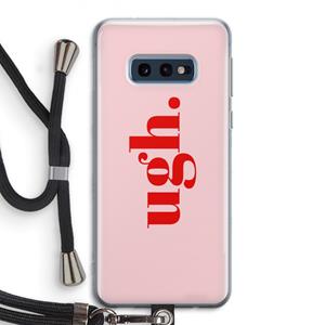 CaseCompany Ugh: Samsung Galaxy S10e Transparant Hoesje met koord