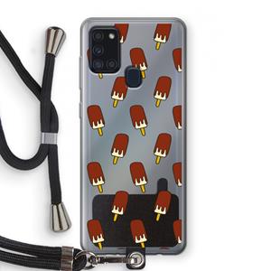 CaseCompany Yummy: Samsung Galaxy A21s Transparant Hoesje met koord