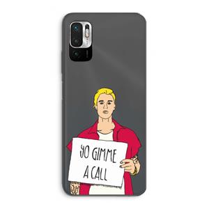 CaseCompany Gimme a call: Xiaomi Redmi Note 10 5G Transparant Hoesje