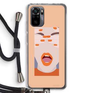 CaseCompany Surprise: Xiaomi Redmi Note 10 Pro Transparant Hoesje met koord