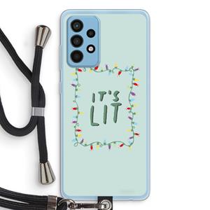CaseCompany It's Lit: Samsung Galaxy A52 Transparant Hoesje met koord