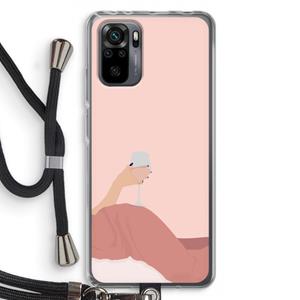 CaseCompany Wine: Xiaomi Redmi Note 10 Pro Transparant Hoesje met koord