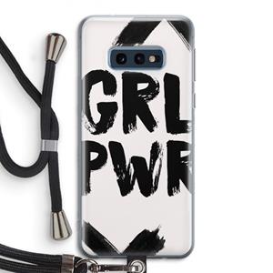 CaseCompany Girl Power #2: Samsung Galaxy S10e Transparant Hoesje met koord