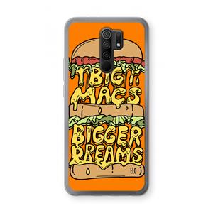 CaseCompany Big Macs Bigger Dreams: Xiaomi Redmi 9 Transparant Hoesje