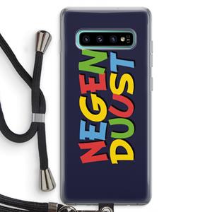 CaseCompany 90's One: Samsung Galaxy S10 Plus Transparant Hoesje met koord