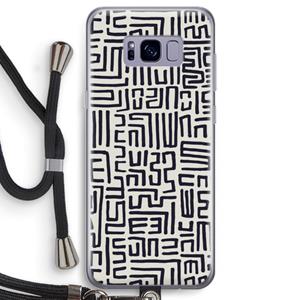 CaseCompany Moroccan Print: Samsung Galaxy S8 Transparant Hoesje met koord