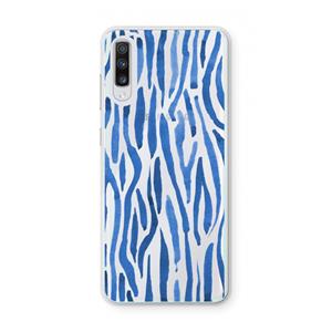 CaseCompany Blauwe nerven: Samsung Galaxy A70 Transparant Hoesje