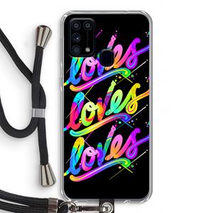 CaseCompany Loves: Samsung Galaxy M31 Transparant Hoesje met koord