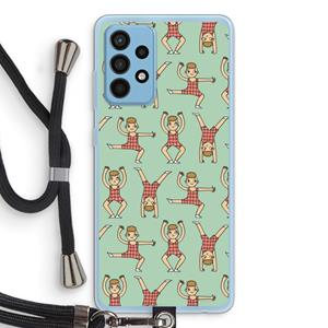 CaseCompany Gymboys: Samsung Galaxy A52 Transparant Hoesje met koord