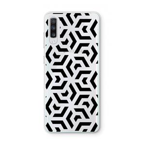 CaseCompany Crazy pattern: Samsung Galaxy A70 Transparant Hoesje