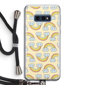 CaseCompany Regenboog: Samsung Galaxy S10e Transparant Hoesje met koord