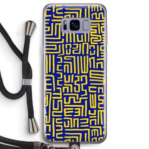 CaseCompany Majorelle Blue Print: Samsung Galaxy S8 Transparant Hoesje met koord