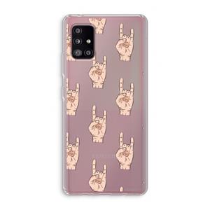 CaseCompany Rock: Samsung Galaxy A51 5G Transparant Hoesje
