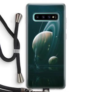CaseCompany Mercurius: Samsung Galaxy S10 Plus Transparant Hoesje met koord