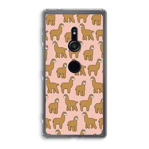 CaseCompany Alpacas: Sony Xperia XZ2 Transparant Hoesje