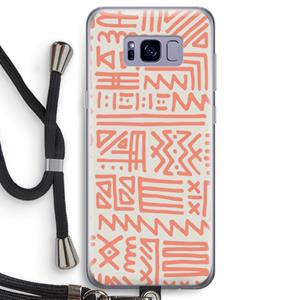 CaseCompany Marrakech Pink: Samsung Galaxy S8 Transparant Hoesje met koord