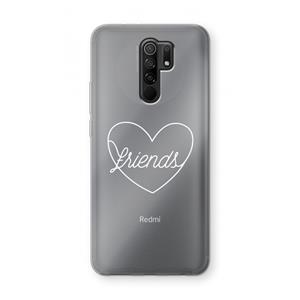 CaseCompany Friends heart pastel: Xiaomi Redmi 9 Transparant Hoesje