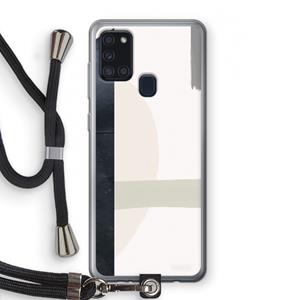 CaseCompany Baca: Samsung Galaxy A21s Transparant Hoesje met koord