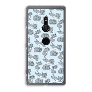 CaseCompany Poezen: Sony Xperia XZ2 Transparant Hoesje