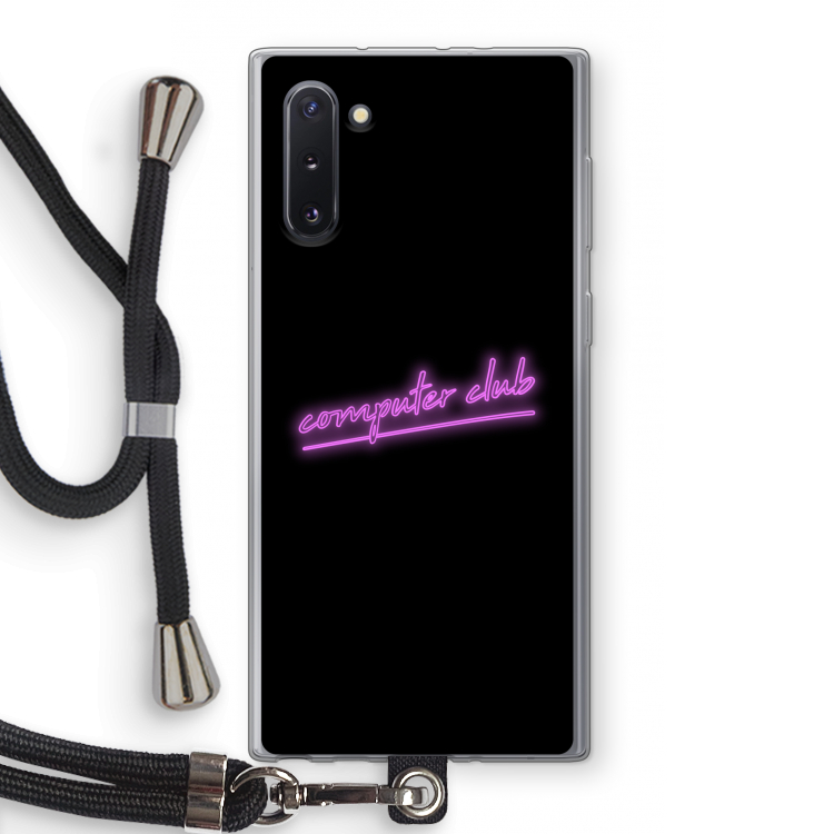 CaseCompany Vice Black: Samsung Galaxy Note 10 Transparant Hoesje met koord