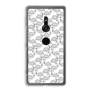 CaseCompany Zwanen: Sony Xperia XZ2 Transparant Hoesje