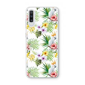 CaseCompany Gele kuif: Samsung Galaxy A70 Transparant Hoesje