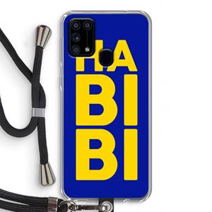 CaseCompany Habibi Blue: Samsung Galaxy M31 Transparant Hoesje met koord