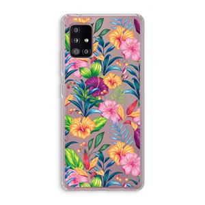CaseCompany Tropisch 2: Samsung Galaxy A51 5G Transparant Hoesje