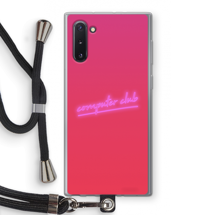 CaseCompany Vice Glow: Samsung Galaxy Note 10 Transparant Hoesje met koord
