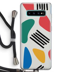 CaseCompany Illustratieve pop 1: Samsung Galaxy S10 Plus Transparant Hoesje met koord