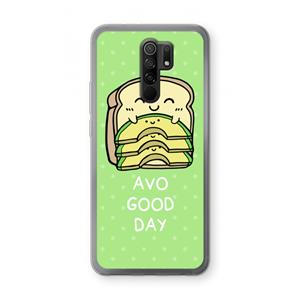 CaseCompany Avo Good Day: Xiaomi Redmi 9 Transparant Hoesje