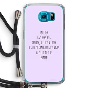 CaseCompany GSM: Samsung Galaxy S6 Transparant Hoesje met koord