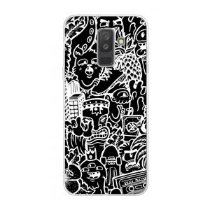 CaseCompany Vexx Black Mixtape: Samsung Galaxy A6 Plus (2018) Transparant Hoesje
