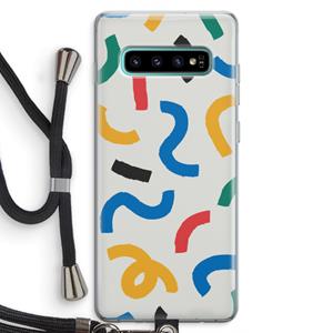 CaseCompany Illustratieve pop 2: Samsung Galaxy S10 Plus Transparant Hoesje met koord