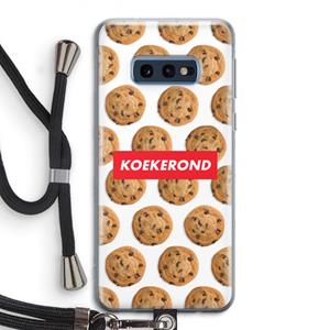 CaseCompany Koekerond: Samsung Galaxy S10e Transparant Hoesje met koord
