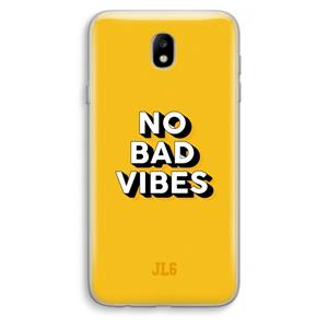 CaseCompany No Bad Vibes: Samsung Galaxy J7 (2017) Transparant Hoesje