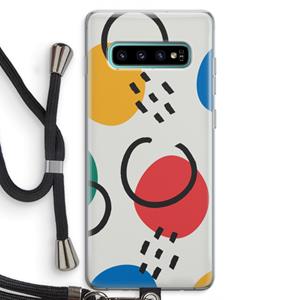 CaseCompany Illustratieve pop 3: Samsung Galaxy S10 Plus Transparant Hoesje met koord
