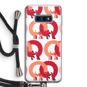 CaseCompany Dogs: Samsung Galaxy S10e Transparant Hoesje met koord