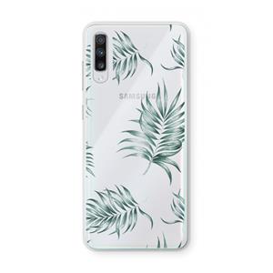 CaseCompany Simple leaves: Samsung Galaxy A70 Transparant Hoesje