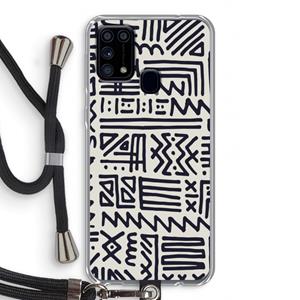 CaseCompany Marrakech print: Samsung Galaxy M31 Transparant Hoesje met koord