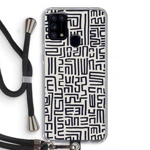 CaseCompany Moroccan Print: Samsung Galaxy M31 Transparant Hoesje met koord